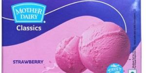 Mother Dairy Strawberry Ice Cream