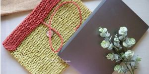 Raffia Crochet Laptop Sleeve