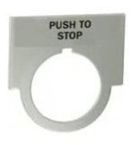 Siemens Stop Inscription Plates - 3SB59012EK