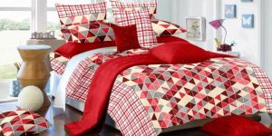 Geometric Print Multicolor Cotton Bedsheet(108*108)