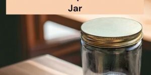 straight steel cap transparent glass jar