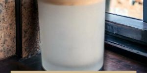 White Frosted Glass Jar For Candle Making