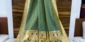 women soft silk pure jari weaving work saree