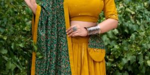 women printed pure cotton lehenga choli