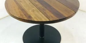 Wood Top Industrial Coffee Table