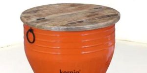 Wooden Top Storage Coffee Table