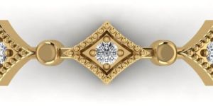 CT 0.114 Kite Shaped Diamond Cluster Light Weight Ring