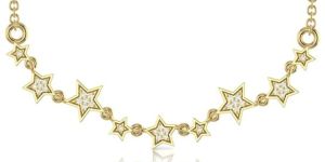 Little Stars Design Round Minimalist Diamond Pendant