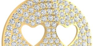Smiley Heart Design Hip-Hop Diamond Pendant
