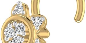 Stunning Round Ladies Diamond Nose Pin
