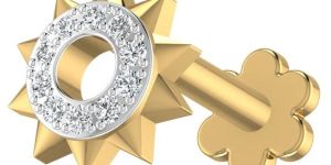 Sunburst Natural Ladies Diamond Nose Pin