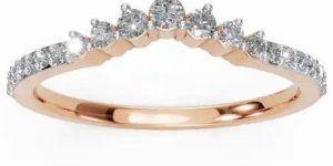 Women Rapunzel's Curved Grace Diamond Band Ring