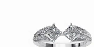 Women Twin Eternal Nebula Light Designer Diamond Ring