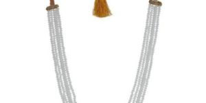 White Crystal Beads Multi-Strand Necklace Set