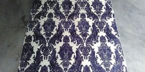 Purple And White Handmade Printed Carpet