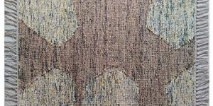 Rectangular Brown Flat Weave Jute Rug