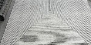 Woolen Grey Hand Knotted Silk Rug