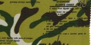 School Bag Army Print PVC Coated Fabric