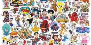 Heavy Adhesive Paper Cartoon Sticker Sheet