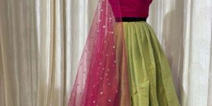 Tissue Silk Georgette Blouse Lehenga Choli Fabric