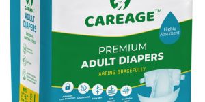 CAREAGE Premium Adult Diaper Large Tape Style With Odour Lock
