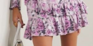 Purple Women Cotton Printed Top