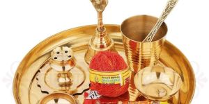 Brass Pooja Thali Set