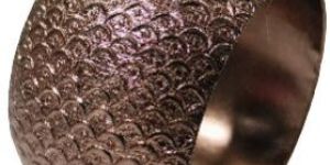 Rustic Bronze Textured Napkin Ring