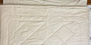 White Polycotton Strip Bedsheet