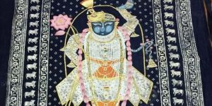 Handpainted Shrinathji Pichwai Art on Cloth