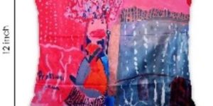 Stylish Abstract Floral Print Cushion