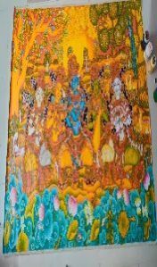 vibrant handpainted traditional indian mythology art painting