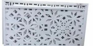 2 Feet White Rectangular GRC Jali