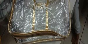 Plain PVC Golden Border Blanket Bag