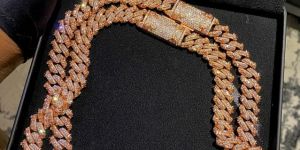 Rose Gold Hip Hop Bling Rapper Chain