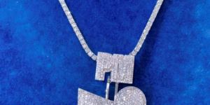 Vvs Moissanite Iced Out Silver Pendant