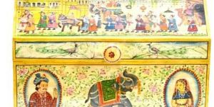 Rectangle Bone Wooden Painting Box