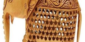 Wooden Carved Elephant Statue