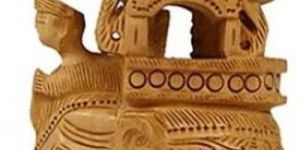 Wooden Huda Ambabari Elephant Statue