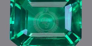 TGM 1050 Green Octogan Lab Grown Emerald Gemstone
