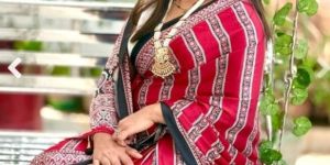 Maroon Fancy Ajrakh Digital Printed Crepe Silk Saree