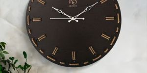 The Handcrafted Black Shadow Dual-Line Jute Silent Mariner Wall Clock