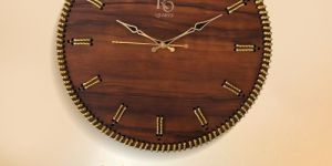 The Heritage Grand Shadow Dual-Line Golden Tarkashi Silent Mariner Chronometer Wall Clock