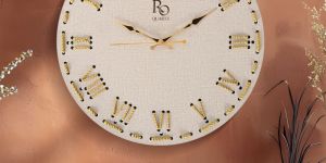 The Ivory Handcrafted Heritage Clock Golden Tarkashi Silent Mariner's Knot Chronometer Wall Clock