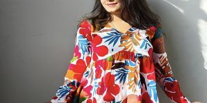 Ladies Printed Cotton Short Kurti