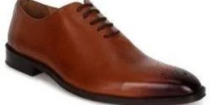 Mens Wholecut Dark Brown Oxford Formal Shoes