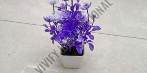 Purple Artificial Flower Pot