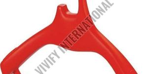 red plastic clothes hanger