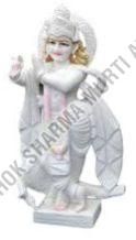 Shri Krishna Ji White Marble Statue