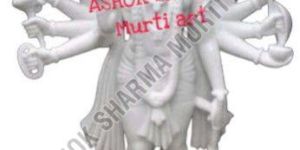 White Panchmukhi Hanuman Marble Statue